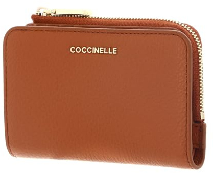 Coccinelle Leder Geldbörse Metallic Soft Wallet Crab Hellbraun