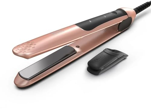 Wahl Pro Glide, Keramik-Glätteisen mit Keratinplatten, Rose Gold | Glätteisen mit keratinangereicherten Keramikplatten, digitale Steuerung 150-210 °C, 60 Sekunden Aufheizen