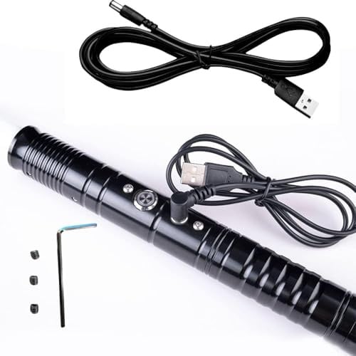 KHHK 2pcs Lightsaber USB Charging Cables, Light Saber Accessory Kit, Includes 2 USB to DC Charging Cable, 2 Allen Key and 4 Screws for Fixing Blade