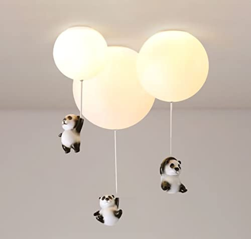 OCXTXSB Panda-Ballon-Kronleuchter, Kinderzimmer-Deckenleuchte mit Panda-Anhänger, kreative Ballon-Deckenlampe, Deckenleuchte für Schlafzimmer, Kinderzimmer