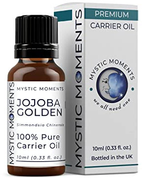 Mystic Moments | Jojoba Golden Carrier Oil 10ml - Pure & Natural Oil Perfect For Hair, Face, Nails, Aromatherapy, Massage and Oil Dilution Vegan GMO Free