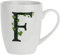 La Porcellana Bianca - Tazza Lettera F, Bianco - Arredo Casa, Cucina - Linea Atupertu - Idea Regalo - Stoneware - 380 cc