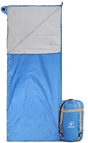 REDCAMP Ultra Lightweight Sleeping Bag for Backpacking, Comfort for Adults Warm Weather, with Compression Sack Blue (75x 32.5)
