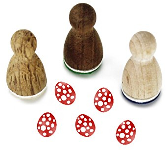 Stemplino Mini Stempel Osterei mit Punkten