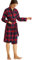 Latuza Damen Baumwoll Flanell Robe X-Large Rot Plaid