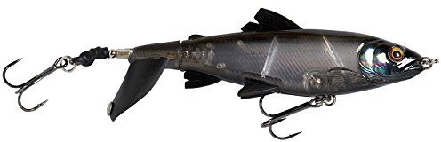 Savage Gear 3D Smash Tail Minnow - Wobbler zum Spinnfischen auf Barsche, Zander & Hechte, Spinnköder zum Spinnangeln, Hechtköder, Farbe:Black Ghost, Länge/Gewicht:13.5cm / 38g