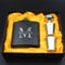 Flasque personnalisée en acier inoxydable gravée au laser pour anniversaire, mariage, anniversaire de mariage Noir