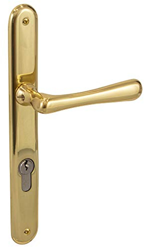 Gedotec Poignée de porte en laiton vieilli - Style vintage - Élégante - En laiton poli - Cylindre - Avec vis