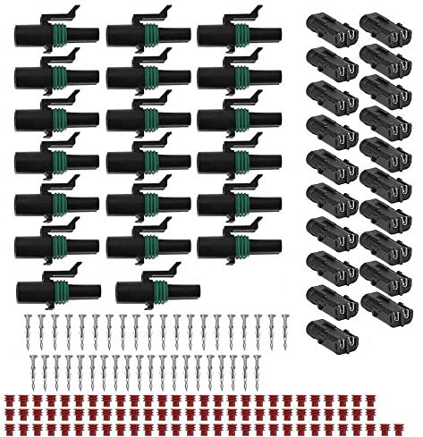 Kit completo di 20 pezzi 12015792, connettore sigillato a 2 pin, 16-14 GA 8173, ricambio per Delphi Weather Pack
