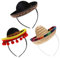 NUOBESTY 3 Stück mexikanischer Sombrero Hut Haarband festliche Strohhut Haarreifen mexikanisches Kostüm für Cinco de Mayo spanische Fiesta mexikanische Themendekorationen