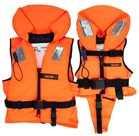 HonuNautic Feststoff Rettungsweste für Kinder und Erwachsene | Feststoffweste | 100 N, CE ISO 12402-4 | Größe 3 | für Kinder von 15 bis 30 kg | Orange