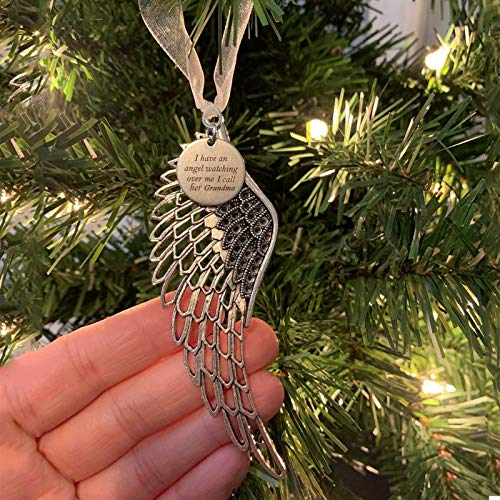 Dantazz Weihnachten Dekoration Engel-Flügel Anhänger Weihnachtsbaum Deko Personalisiert Hängendes Ornament Familie Gedenk-Zeichen Dekoration Christbaumschmuck Weihnacht Baumdeko (J, OneSize)