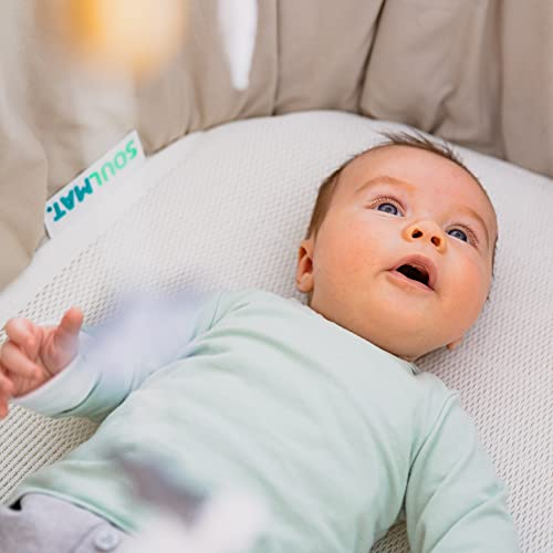 SOULMAT Baby - Babybett Matratze perfektioniert für die Risikominderung von Schädelverformungen - ergonomische Babyschlafauflage - klimaregulierend & atmungsaktiv zur Minderung der Erstickungsgefahr