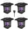 Maclean MCE448 2 in 1 Solar-LED-Dekoleuchte mit Insektenfalle 4-er Pack Mückenlampe mit UV-Licht Solar-Lampe Insektenvernichter 2 Arbeitsmodi IP44 (4 Stück)