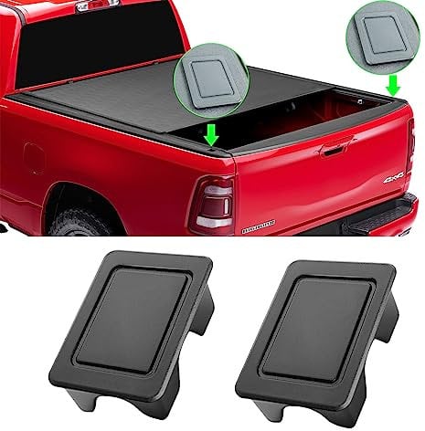 Moonlinks Bettschienen-Pfahl-Taschenabdeckungen, kompatibel mit Dodge Ram 1500 2500 3500 2009–2018, Ram Stake Hole Plugs,Rear Truck Tonneau Covers Stake Holes Caps Plugs Bed Rail Stake Pocket Cover (2