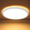 INNOVATE LED Deckenleuchte Dimmbar mit Hintergrundbeleuchtung | IP44 3-Dimmstufen Deckenlampe Flach | Panel für Badezimmer, Wohnzimmer, Schlafzimmer, Balkon, Küche | LED Lampe Weiß, 24W Ø42cm