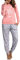 Bresdk Pyjamas Femmes Coton Noël Ensembles de Pyjama Hiver À Manches Longues Vêtements de Nuit Col Rond Impression de Flocon de Neige Chaud Doux, C-Rose+Gris, XL