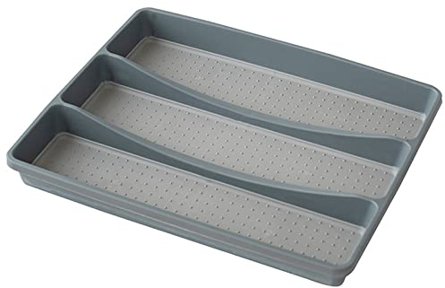 JMYDecor Vassoio portaposate in plastica a 3 scomparti, per utensili da cucina, 41 x 34 x 5 cm