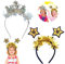 JOKILY 2 Stück Happy New Year Haarreifen Kopfschmuck, 2025 Silvester Haarreif Krone Kopfbedeckung, Stirnband Tiara und Silber Strass glitzernd, Neujahr Kopfschmuck Haarschmuck Party Kostüm Zubehör