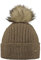 Barts Joselyn Alpaka Beanie Strickmütze Bommelmütze Wintermütze Umschlagmütze (One Size - braun)