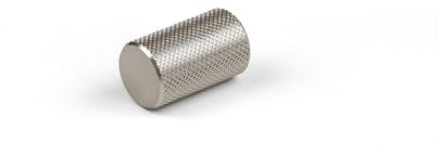 Handle & Home 17mm Knurled Brushed Nickel Kitchen Cupboard Knob Cabinet Door Drawer Furniture Wardrobe Cylindrical Button Pull