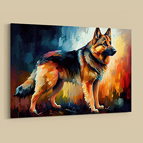 Hunde Portäts Leinwandbilder Wandbilder XXL Wanddekoration Hunderassen A-Z, Deutscher Schäferhund, 50x75 cm