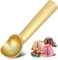 Eisportionierer,Gold Aluminium-Eislöffel,18 cm Einteiliger Design Antihaft-Eiskugelportionierer