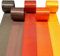 60m Herbstliches Satinband 50mm Zoll Breit Ombre-Braun-Orange-Gelb-Band für DIY-Bastelarbeiten Geschenke Verpackungen Party-Hintergrund Hochzeit Geburtstag Brautparty Herbst-Thanksgiving-Deko