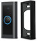 Gestech Angle Mount Wedge Compatible with Smaller Doorbell RingWired, Flush Fit, Mounts Right Or Left (15° Angle Mount V2, Black)