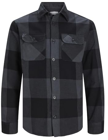 Jack & Jones Herren Jjedarren Buffalo Overshirt Ls Noos Stoffhose, Asphalt, XS