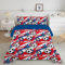 INTOMENG FußBall BettwäSche 200X200 Fussball BettwäSche Jugendliche Jungen Teenager Kinder Mit 2 Kissenbezugs 80 X 80cm 100% Weich Mikrofaser Herbst und Winter Bettwäsche 3D FußBall Rot Blau Weiß