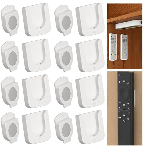 8Pcs Magnetic Remote Control Holder, Wall Mounted Organiser, Innovative Slot Design for Effortless Organization of Home, Office, and School Supplies Organize and Fix Remotes with Ease. (Square)