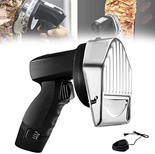 SmPinnaA Trancheuse Électrique De Kebab De Couteau De Kebab Turc Tenu dans La Main De 80 W, Machine Commerciale De Coupeur De Viande en Tranches d'acier Inoxydable, Couteau De Kebab De Shawarma Doner