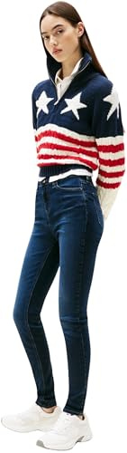 Tommy Jeans Nora MD Skn Ch1269 Dw0dw21393, Skinny Donna, Denim (Denim Dark), Denim (Denim Dark)