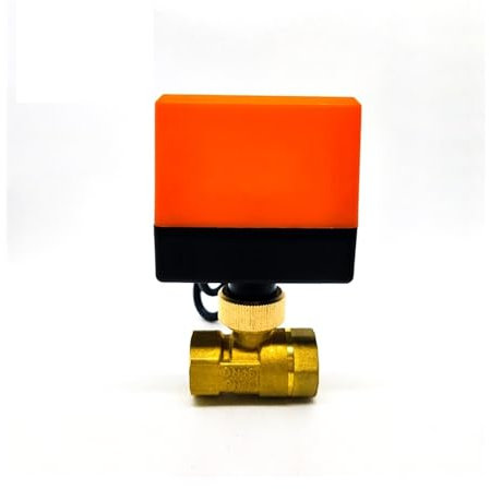 Elektromagnetisches Ventil 1/2 3/4 1 1-1/4 1-1/2 2 Elektrischer Kugelhahn Messing Klimaanlage Fußbodenheizung Magnetventil Zweiwege AC220 DC24V DC12V(Size:DN40,Color:24VAC)