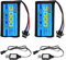 AMZZN 2 Stück 7,4V 3000mAh 15C 2S SM-3P Li-ion Stecker Batterie mit USB-Ladegerät für DE43 DE60 9500E RC Fahrzeuge und LKW Huina 1575 RC Fahrzeugtechnik RC Toy Car Backup Batterie