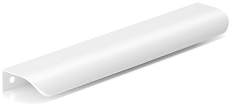 goldenwarm Tiradores ocultos para armarios y muebles, 10 unidades, color blanco, 160 mm, tiradores de cocina, aluminio, 18 cm x 4.3 cm