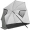 VirtuFit Premium Strandsonnenschirm - Windschutz - 225cm - Grau - Strandparasol