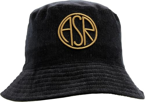 AS Roma Unisex Fischerhut ASR Reversible Velvet Bucket Hat - Black