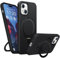 BENTIACC Liquid Silicone Case for iPhone 15, Magnetic Rugged Stand Ring, 4-Layer Shockproof Protective Case, Soft Microfibre Lining Scratch Resistant Protective Case for iPhone 15 (Black)