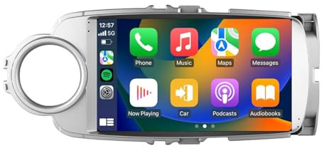 Android 11 9 Pulgadas Radio De Coche Pantalla Táctil Para Toyota Yaris 2012-2017 Incorporado Carplay Android Auto Hi-Fi BT 5.0 MirrorLink GPS Navegación DAB RDS DSP Cámara Trasera Trol Del Volante(A,4