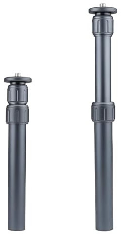 Tripod Center Column Extension Camera Mount Extender 25mm Tube Diameter Three Sections heightened Telescopic Fittings 3/8 Interface Universal Aluminum Alloy Extension Pole