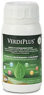 VERDIPLUS® Concime Rinverdente con Ferro Chelato per Piante + Boro, Zinco, Manganese, Rame | Chelato di Ferro per Piante in Polvere con Microelementi | COLTIVAZIONE BIOLOGICA DI ALTA QUALITÀ | 500 gr