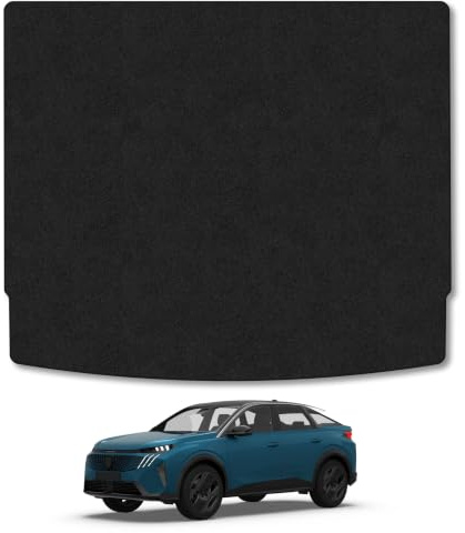 Peugeot e-3008 (2024+) Carpet Boot Mat | Black Edge Trim Tailored Fit Boot Liner Full Coverage Protection Accessories Easy Clean Anti Slip Made in the UK