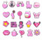 ZUWIJEQ 20 Pièces Charmes de Chaussure, Décorations de Chaussures, Breloque de Chaussures Roses, Accessoires de bricolage, Breloque pour Sabots Sandales pour Filles, Cadeaux D'anniversaire pour Filles