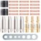 Unnosin 25 Teile MIG MAG Schweißbrenner Verschleißteile für 15AK MB15, 4x Gasdüse, 3x Düsenstock, 15x Stromdüse M6 0,8 mm, 2x Isolator, 1x Werkzeug
