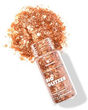 Birkenspanner Bio-Glitzer | Biologisch Abbaubar | Plastikfrei | Einfach auftragen | Lange glänzen | Made in Germany | 5g Mixed | Rusty Fox