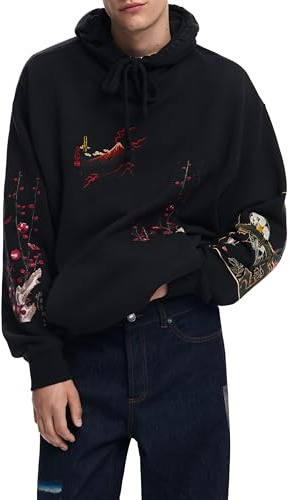 Desigual Herren Sweat_Postcards Sweatshirt (1er Pack)