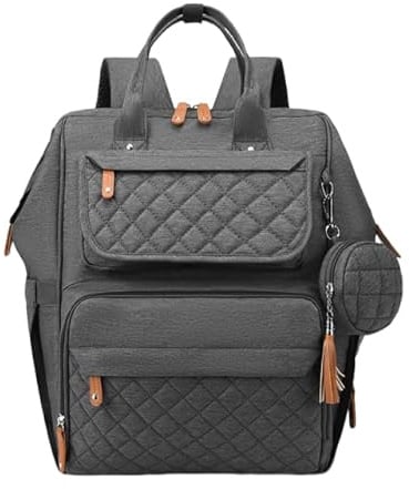 Large Baby Changing Bag Backpack, All-in-One Multi-Function Baby Diaper Backpack, (Grey)