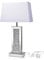 Crystals Mirrored Table Lamp with Crushed Diamond Sparkle – Decorative Bedside Light with Glitter Shade – Elegant Design for Living Room, Bedroom or Hallway (Lamp Design 1)